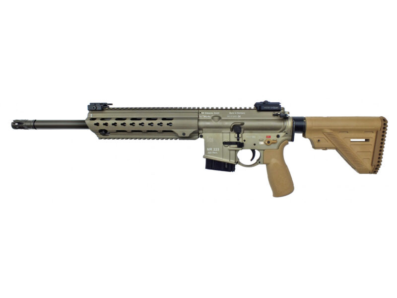 HK MR223 A3 14,5", kal. .223Rem., Slim-Line HKey Handguard GREEN-BROWN