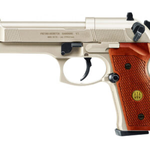 Pištoľ CO2 Beretta M92 FS nickel/wood, kal. 4,5mm diabolo