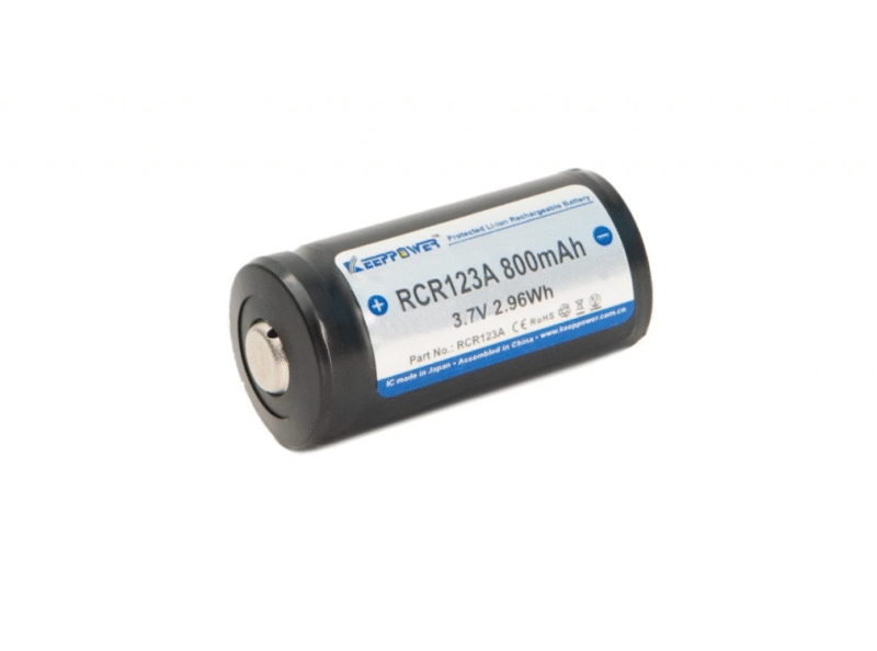 Keeppower RCR123A 800 mAh (Li-Ion) dobíjacia batéria s ochranou