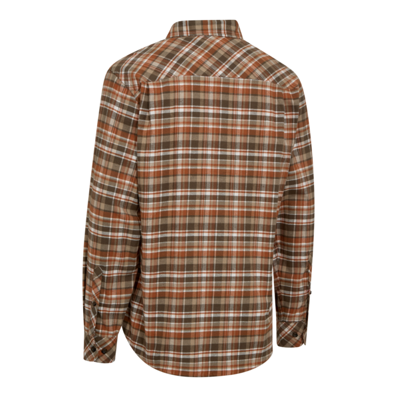 Deerhunter Andrew Shirt Orange Check oranžová flanelová košeľa s kockovaným vzorom