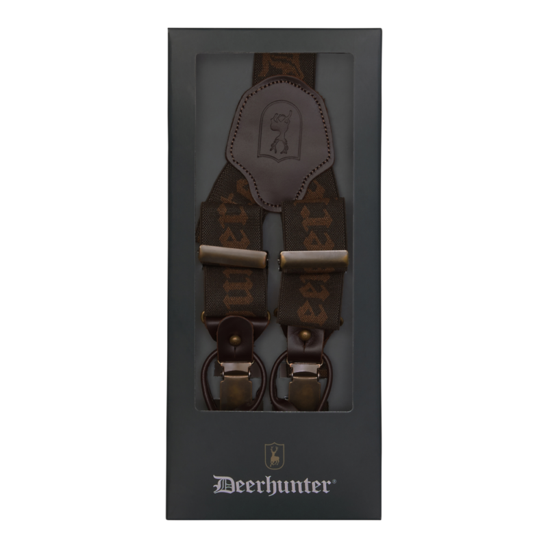 Deerhunter Combi Braces Walnut gombos és csatos nadrágtartó