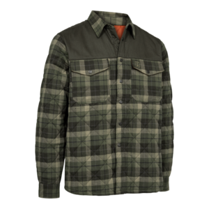 Deerhunter Elbert Padded Shirt Jacket Green Check vystužená košeľová bunda