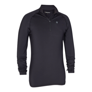 Deerhunter Heat Undershirt with zip-neck Black vyhrievané tričko s kapucňou a zipsom