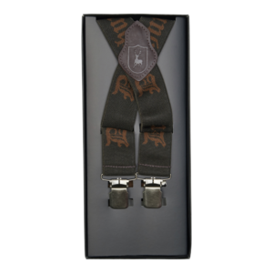 Deerhunter Logo Braces with Clips Art Green logós csatos nadrágtartó