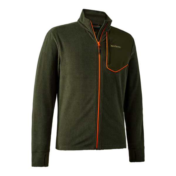 Deerhunter Chamois Full-Zip Forest Green férfi polár pulóver